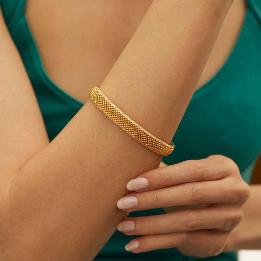 Baklava Desenli Altın Zincir Bilezik - Semih Haşhaş Kuyumculuk