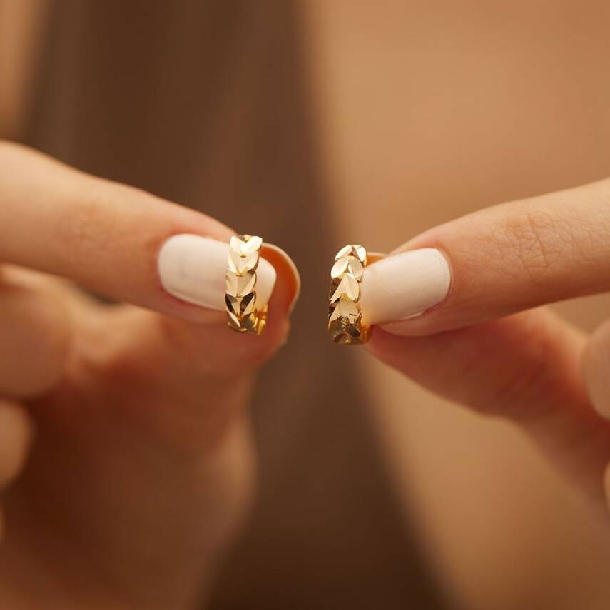 Başak Model Altın Küpe - 2