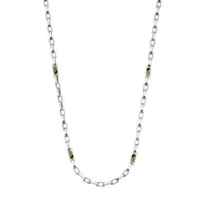 Bay Motto Beyaz Altın Cetaş Zincir Kolye - 1