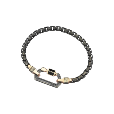 Bay Motto Karabina Tasarımlı Cetaş Altın Bileklik - Cetaş 