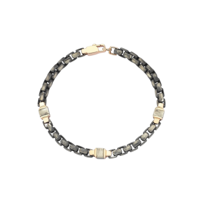 Bay Motto Zincir Detaylı Cetaş Altın Bileklik - Cetaş 