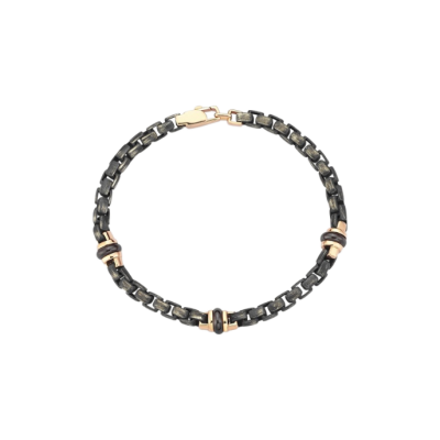 Bay Motto Zincir Tasarımlı Cetaş Altın Bileklik - Cetaş 