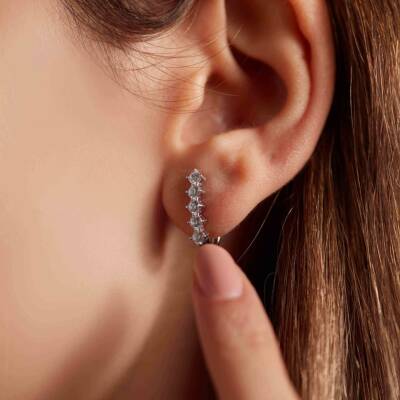 Beştaş Beyaz Altın Küpe - 1