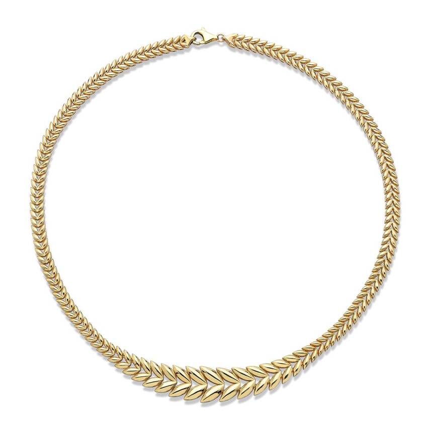 Buğday Fantezi Altın Kolye - 2