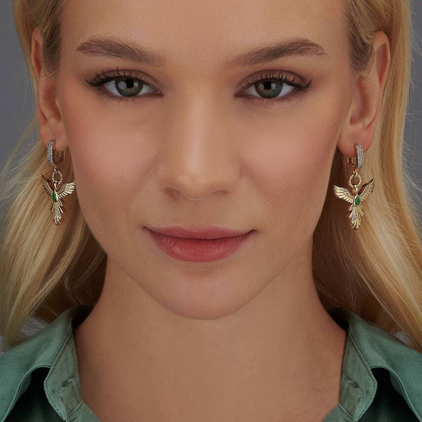 Çağla X Ema Anka Kuşu Küpe - EMA (1)