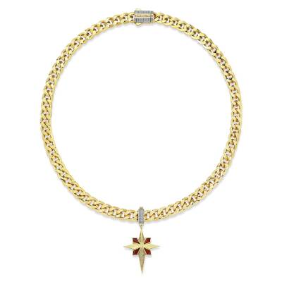 Çağla X Ema Kırmızı Taşlı Kuzey Yıldızı Charm - 3