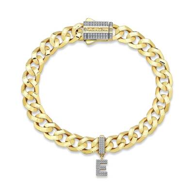 Çağla X Ema Sallantılı Taşlı Harf Charm - 3