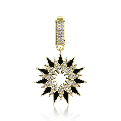 Çağla X Ema Siyah Mineli Taşlı Güneş Charm - 3