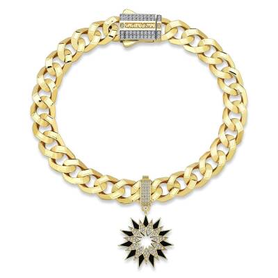 Çağla X Ema Siyah Mineli Taşlı Güneş Charm - 5