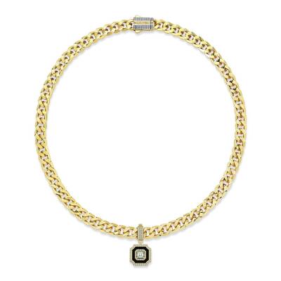 Çağla X Ema Siyah Mineli Taşlı Kare Charm - 5