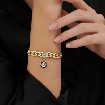 Çağla X Ema Siyah Mineli Tektaş Charm - 1