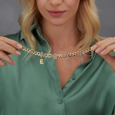 Çağla X Ema Taşlı İ Harfi Charm - EMA