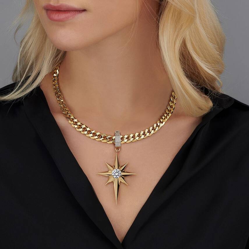 Çağla X Ema Taşlı Kuzey Yıldızı Charm - 1