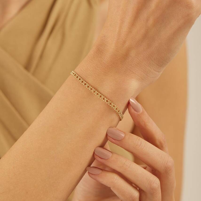 Çapraz Tasarımlı Toplu Altın Bileklik - Semih Haşhaş Kuyumculuk (1)