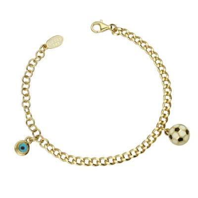 Cetaş Beşiktaş Top Ve Nazar Boncuklu Altın Çocuk Bileklik - 1