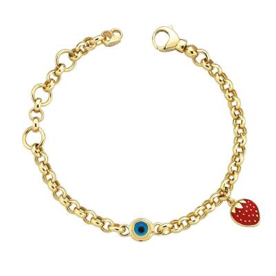Cetaş Çilekli Altın Çocuk Bilekliği - 1