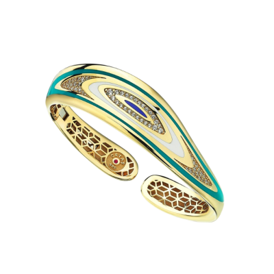 Cetaş Fortuna Altın Mineli Taş Detaylı Kelepçe - Cetaş 