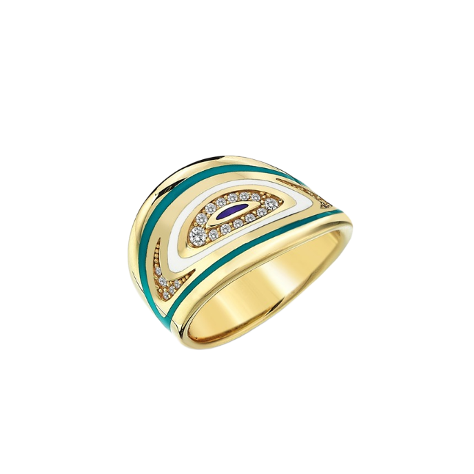 Cetaş Fortuna Altın Mineli Taş Detaylı Yüzük - Cetaş 