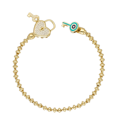 Cetaş Fortuna Kalp ve Kilit Detaylı Bileklik - 1