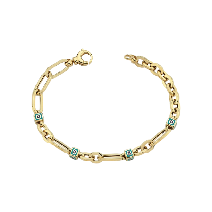  Cetaş Fortuna Mineli Küp Altın Bileklik - Cetaş 