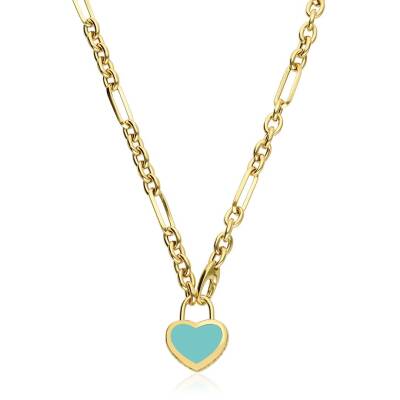 Cetaş Kalp Mine Kilitli Dilek Kolyesi - CETAŞ