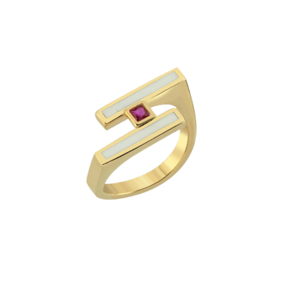 Cetaş Minima Tek Taşlı Mineli Altın Yüzük - 1