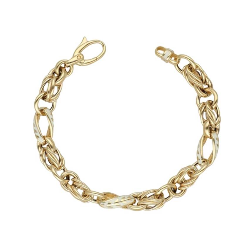 Cetaş Olivia Beyaz Mineli Altın Bileklik - Cetaş 