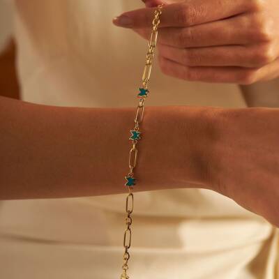 Çift Taraflı Kelebek Altın Bileklik - 1