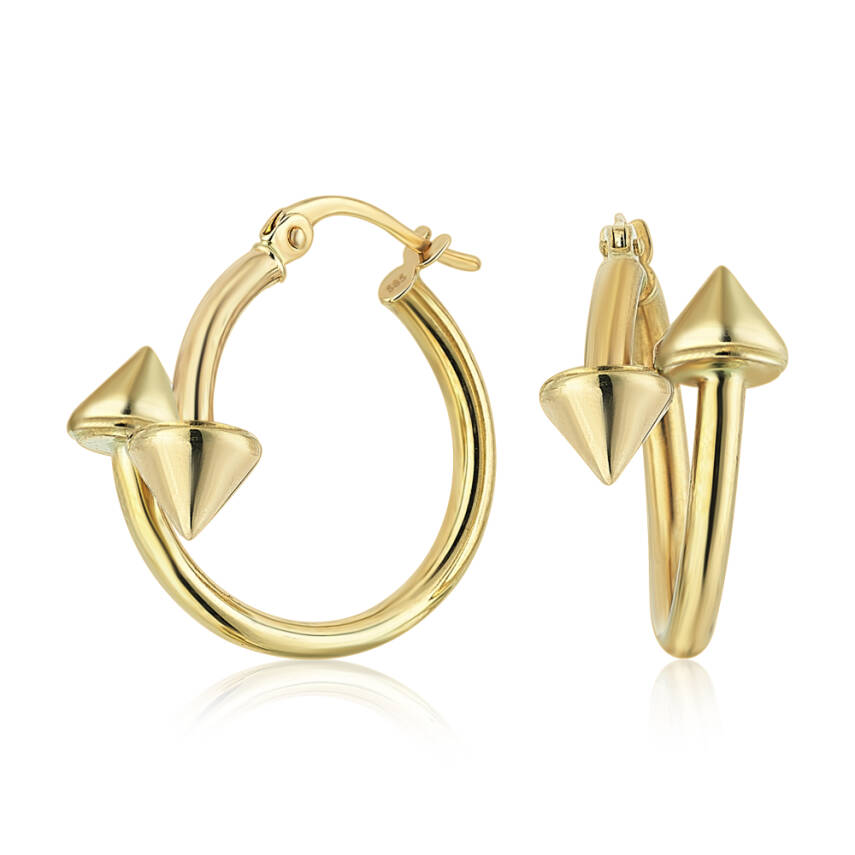 Çivili Altın Halka Küpe - Semih Haşhaş Kuyumculuk