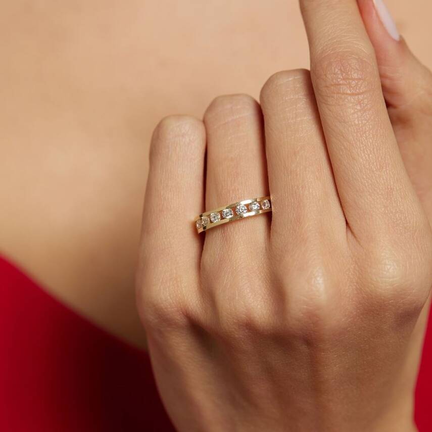 Çoklu Tektaş Altın Yüzük - Semih Haşhaş Kuyumculuk