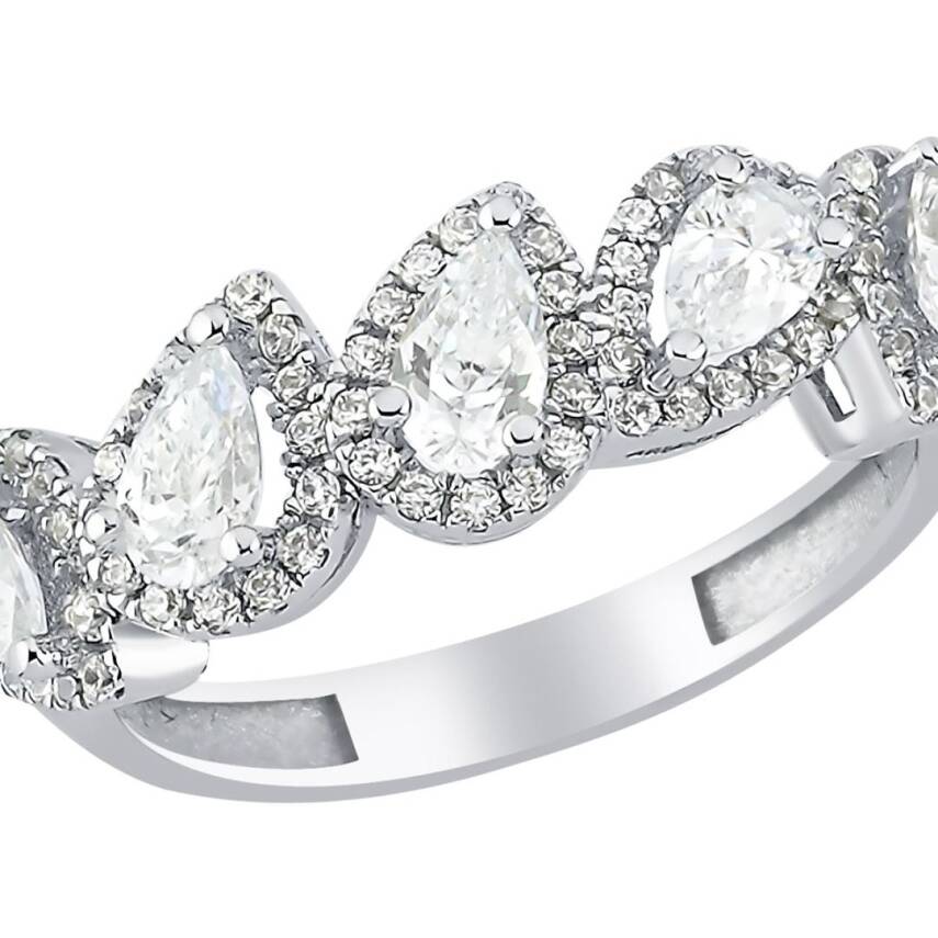 Damla Beştaş Beyaz Altın Yüzük - Semih Haşhaş Kuyumculuk