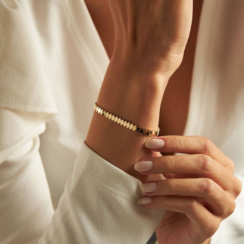 Damla Model Plaka Altın Bileklik - Semih Haşhaş Kuyumculuk (1)