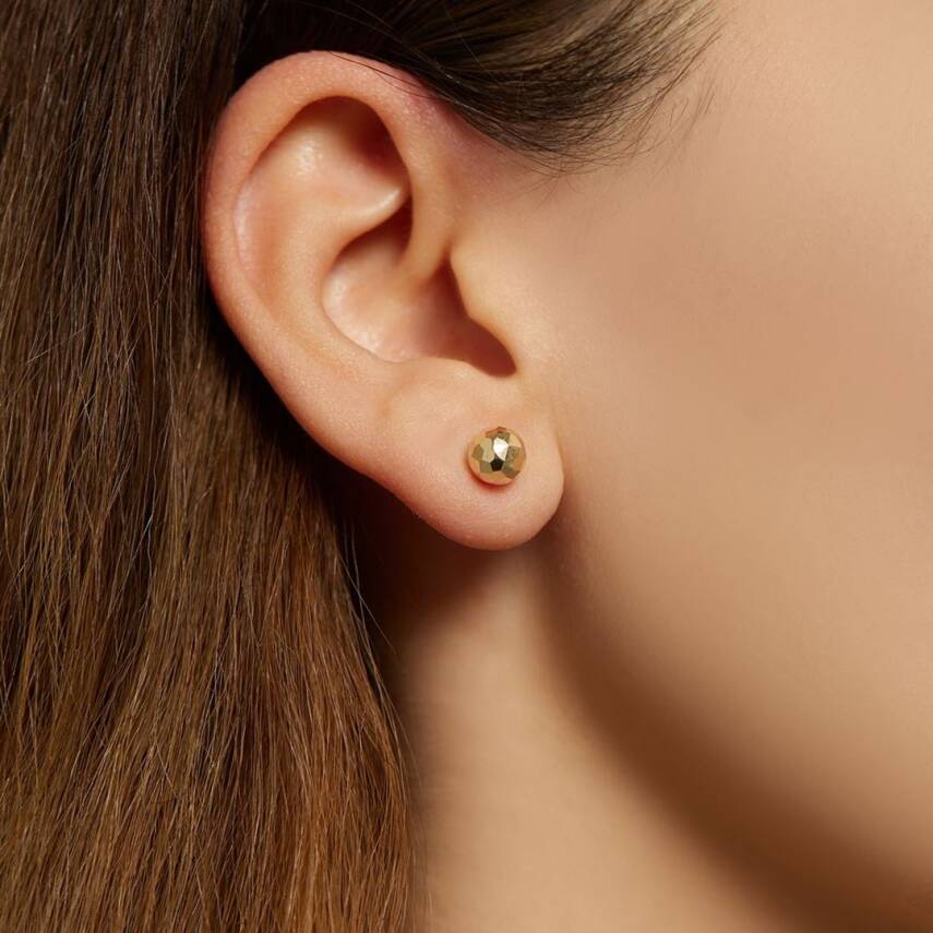 Disko Top Altın Küpe - Semih Haşhaş Kuyumculuk