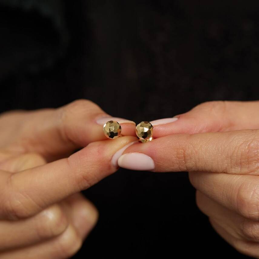 Disko Top Altın Küpe - Semih Haşhaş Kuyumculuk (1)