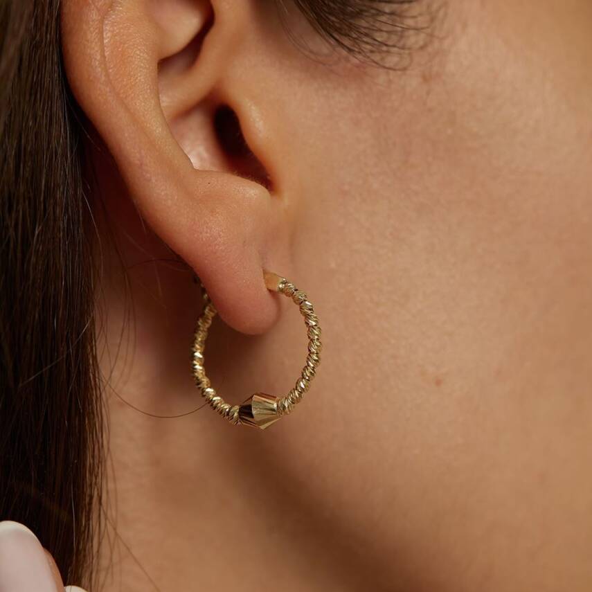 Dorika Toplu Halka Altın Küpe - Semih Haşhaş Kuyumculuk