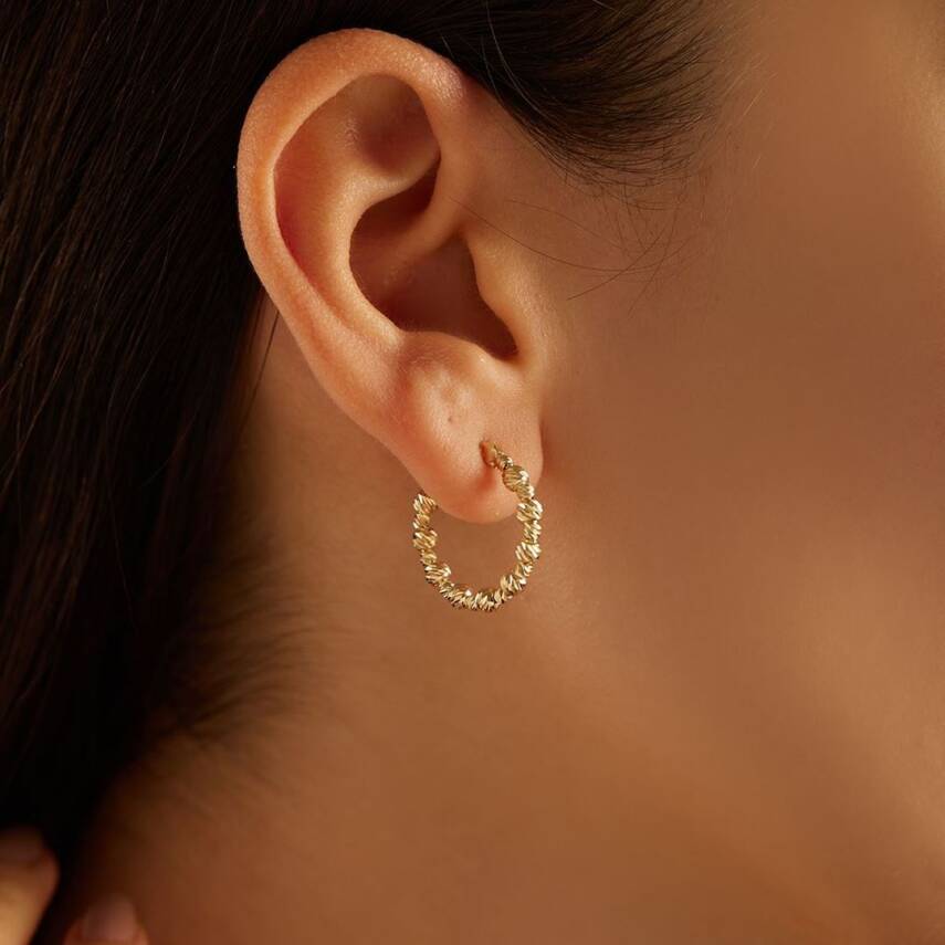 Dorika Toplu Halka Altın Küpe - Semih Haşhaş Kuyumculuk