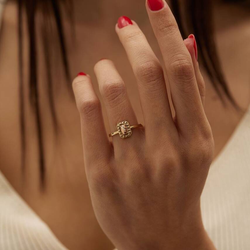 Dorikalı Baget Model Altın Yüzük - Semih Haşhaş Kuyumculuk