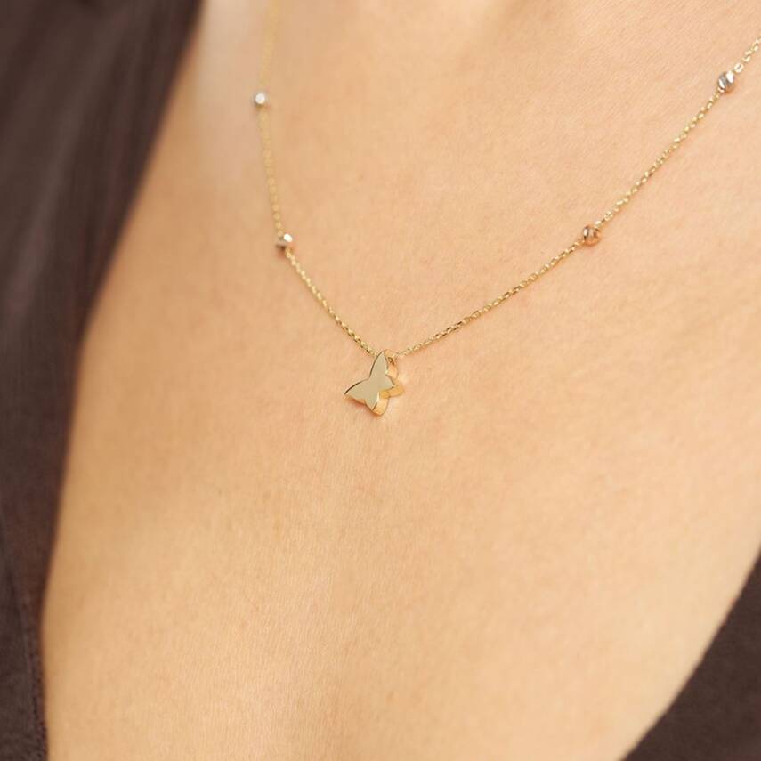 Dorikalı Kelebek Altın Kolye - ALTINBAŞ