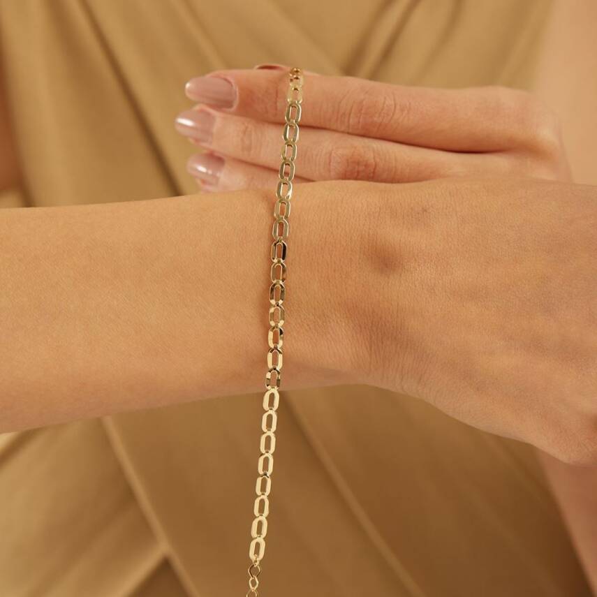 Elips Tasarım Altın Bileklik - Semih Haşhaş Kuyumculuk