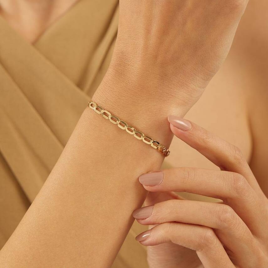 Elips Tasarım Altın Bileklik - Semih Haşhaş Kuyumculuk (1)