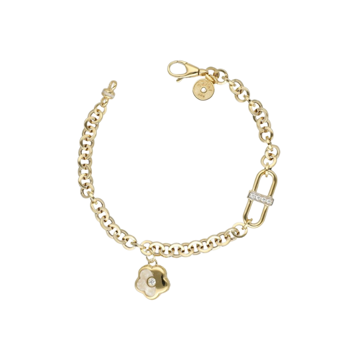 Eterna Beyaz Mineli Çiçek Cetaş Bileklik - Cetaş 