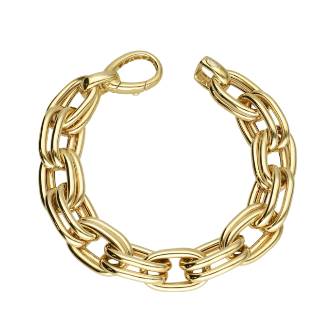 Eterna Çift Zincirli Cetaş Altın Bileklik - Cetaş 