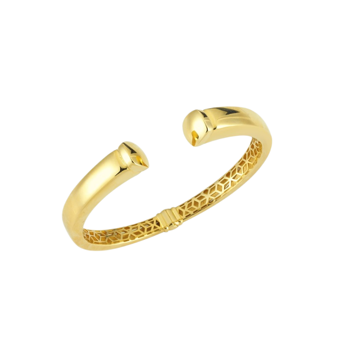 Eterna Geometrik Desenli Cetaş Altın Kelepçe - Cetaş 