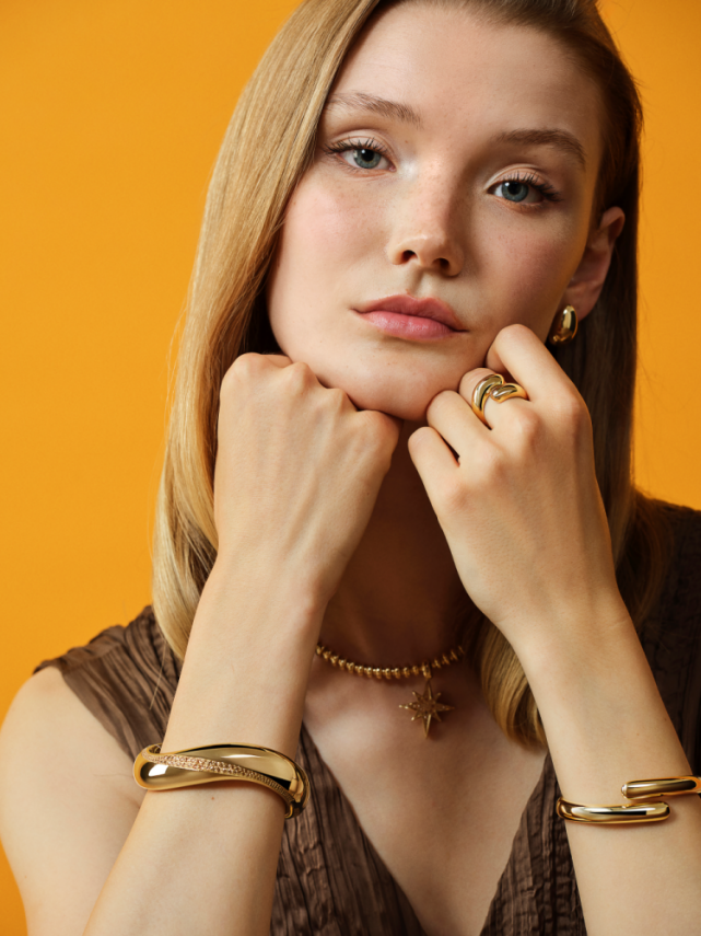 Eterna Geometrik Desenli Cetaş Altın Yüzük - Cetaş (1)