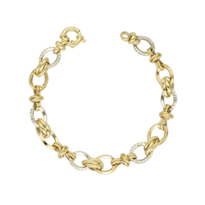 Eterna Halka Taşlı Zincir Cetaş Altın Bileklik - 1