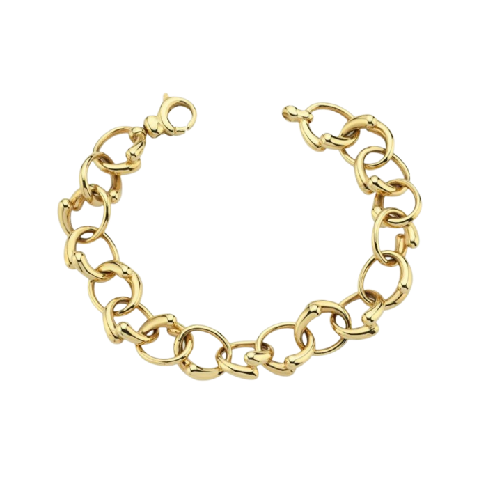 Eterna Kalın Halkalı Altın Cetaş Zincir Bileklik - Cetaş 