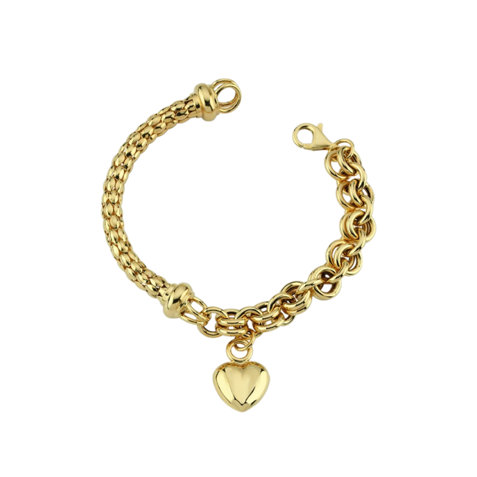 Eterna Kalp Sallantılı Cetaş Altın Bileklik - Cetaş 