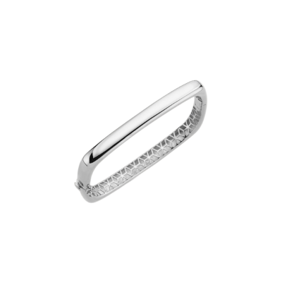 Eterna Köşeli Cetaş Beyaz Altın Kelepçe 