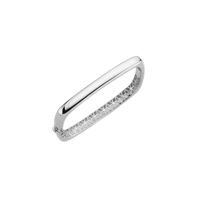 Eterna Köşeli Cetaş Beyaz Altın Kelepçe - Cetaş 