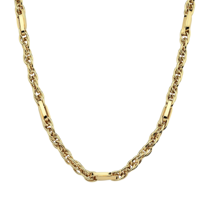 Eterna Köşeli Plaka Cetaş Altın Kolye - Cetaş 